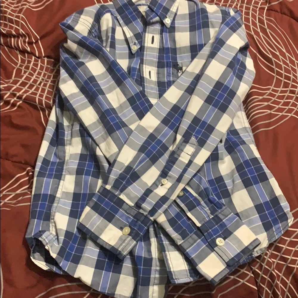 Abercrombie Blue and White Polo
